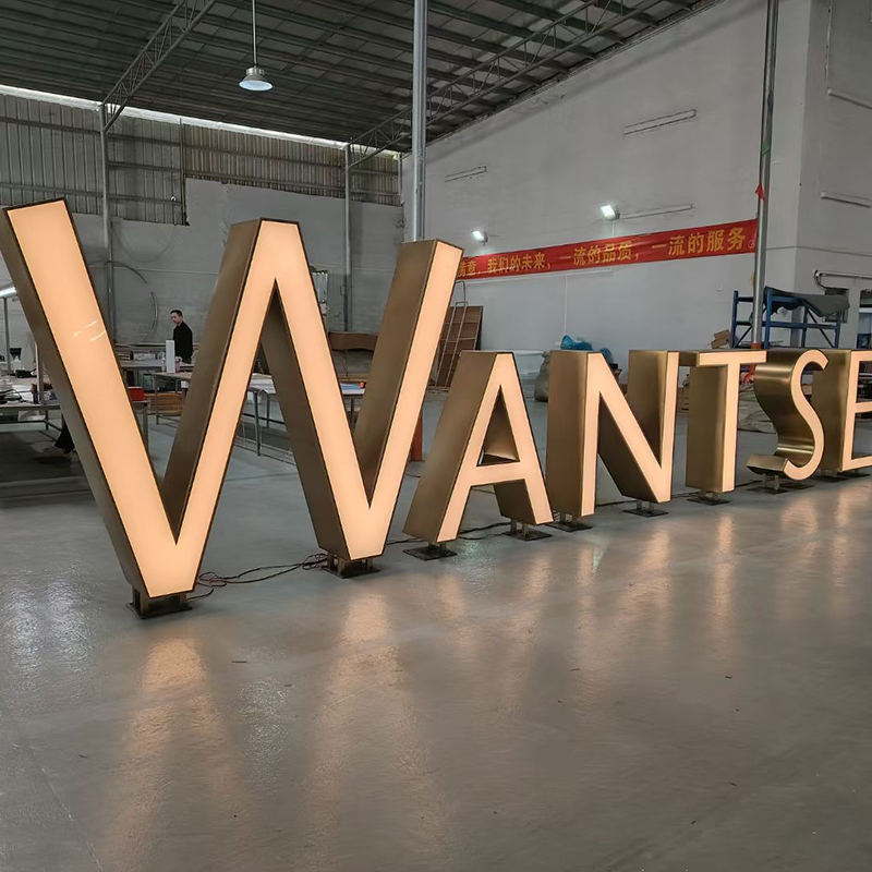 LED Front & Back Lit Illuminated Letters (Top & Bottom Cover Structure)