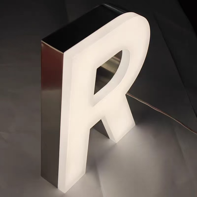 LED Borderless Stainless Steel Illuminated Letters