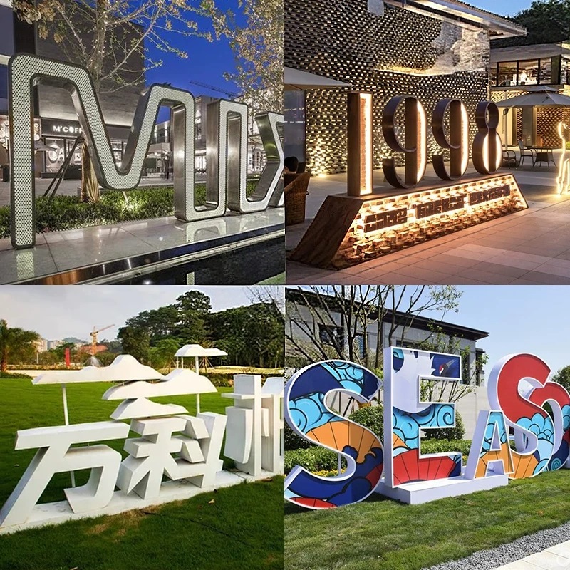 Outdoor 3D Landscape Letters